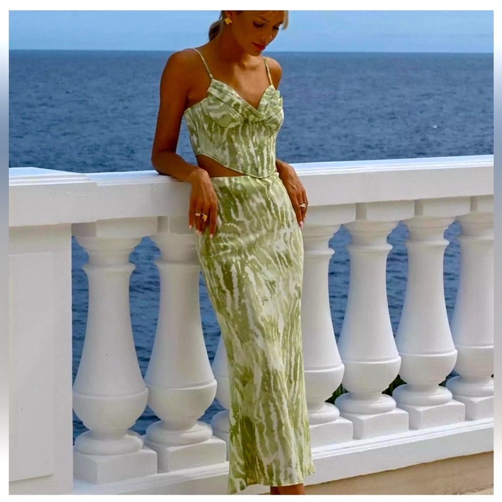 Yellow The Label Chlorophyll Matching Set Top